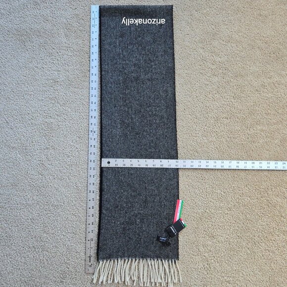 NWT Wool/Cashmere Blend Herringbone Black White Italy Il Moro Firenze - Picture 9 of 13